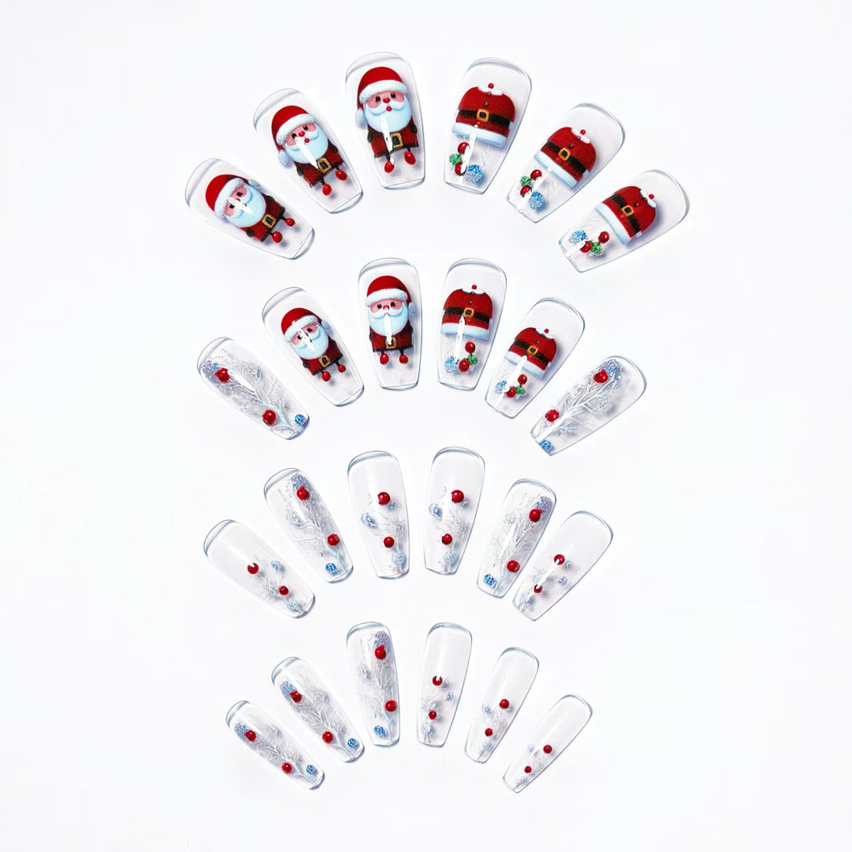 Christmas-Themed 3D Nail Art Acalora