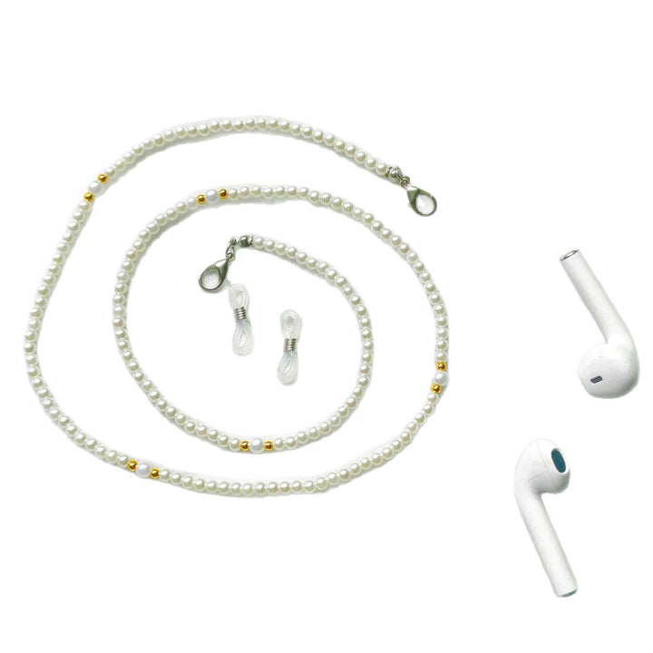 Fashionable pearl necklace with golden accent Kalsten