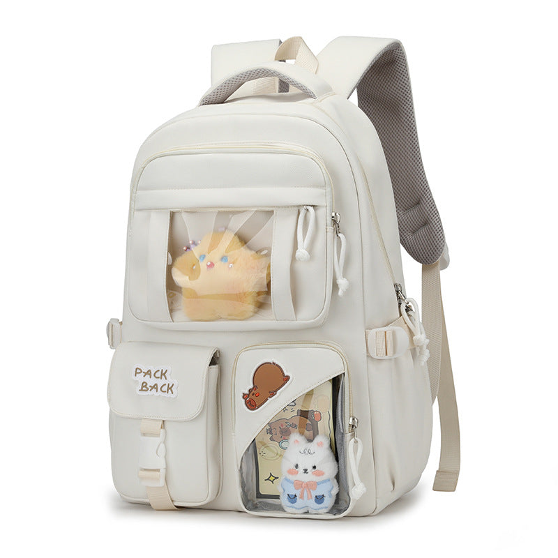 Playful backpack with transparent compartments Kalsten