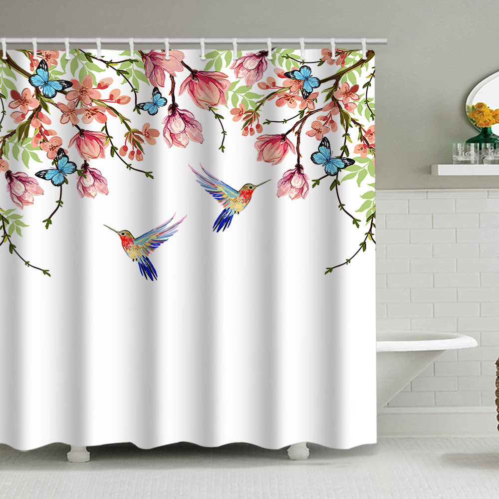 Artistic Nature-Themed Shower Curtain Kalsten