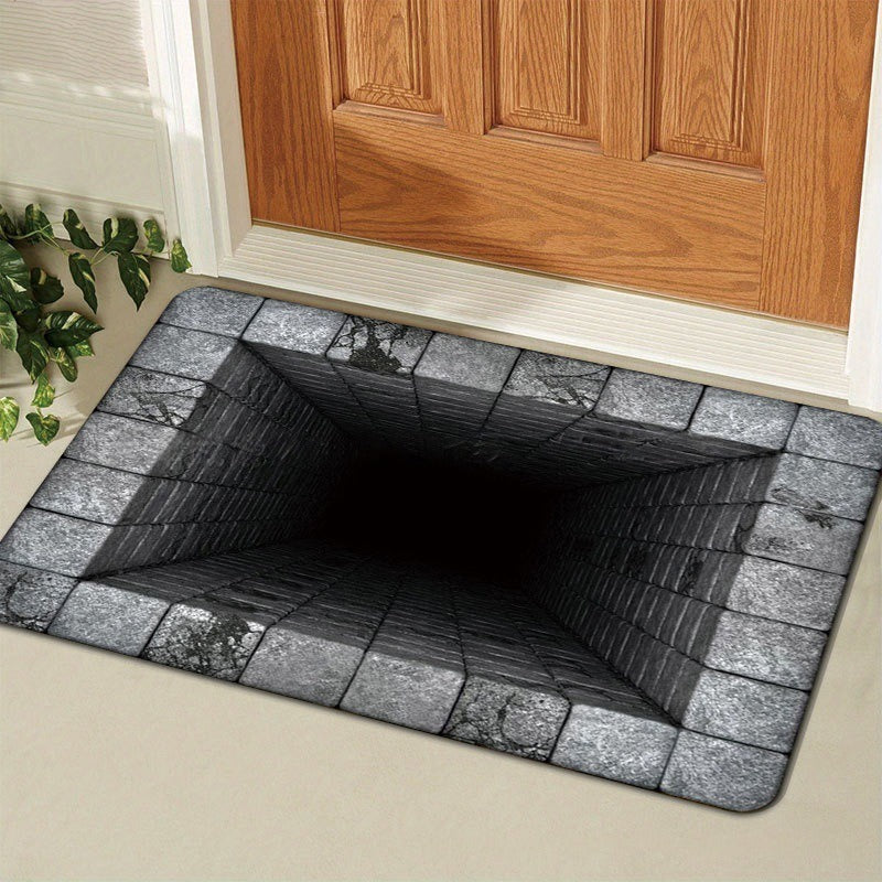 Gold Coin-Patterned Decorative Entrance Mat Acalora