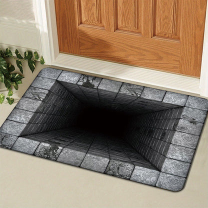 Gold Coin-Patterned Decorative Entrance Mat Acalora