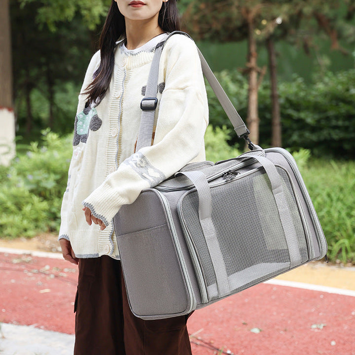 Unisex Pet Transport Bag with Breathable Mesh Kalsten