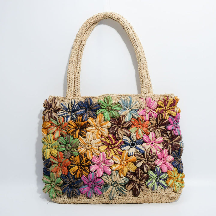 Handbag with Colorful Flower Applications Kalsten