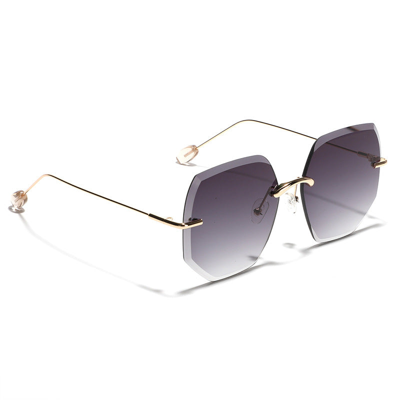 Women’s geometric sunglasses with high-quality gold frame Kalsten
