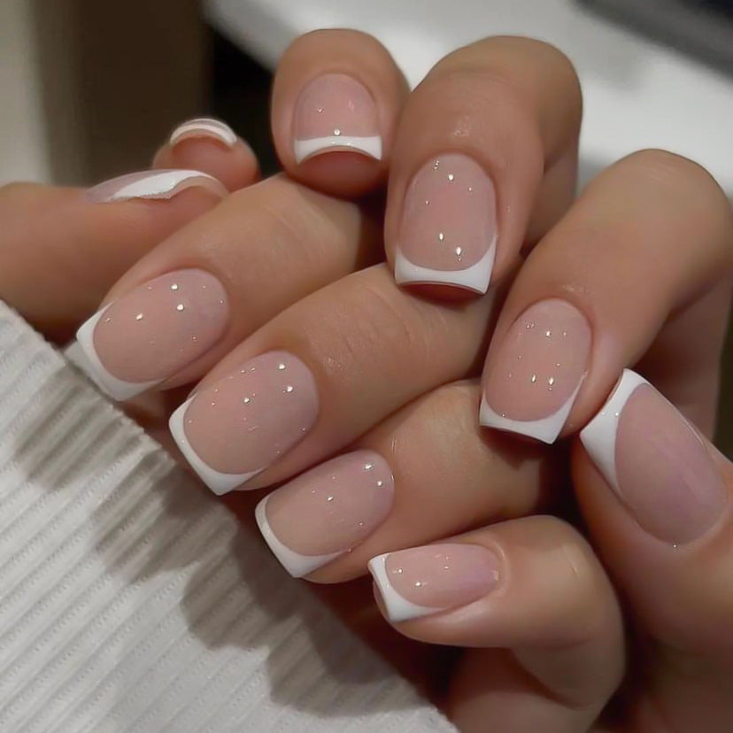 Elegant French Tip Press-On Nail Set Kalsten 1787225130