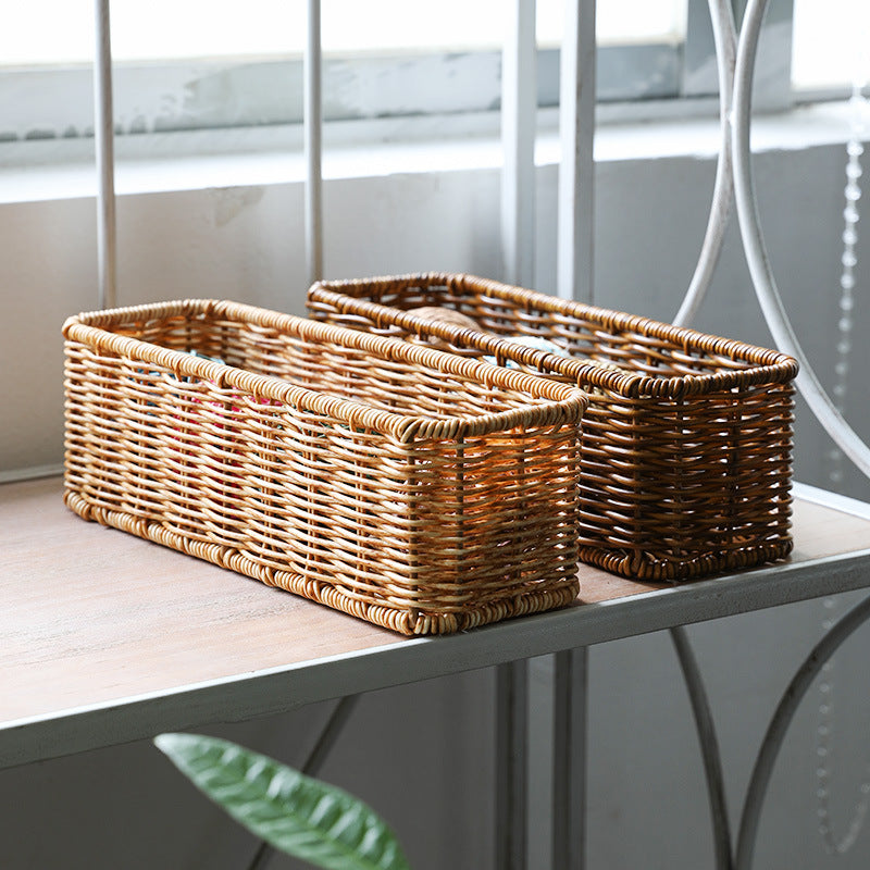 Unisex Rectangular Storage Basket made of hand-woven material Kalsten