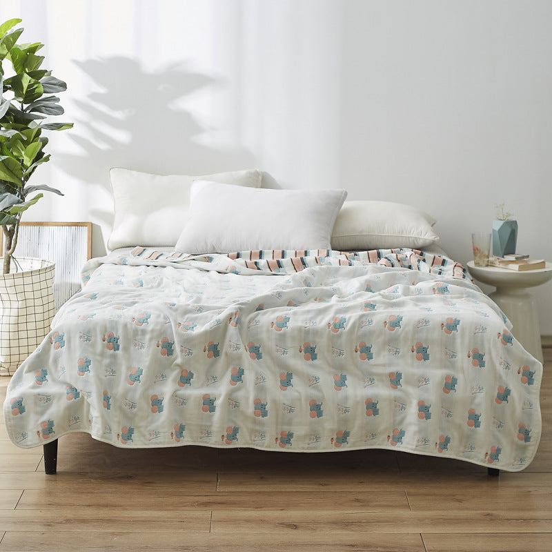 Women Elegant Blanket with Subtle Leaf Pattern Kalsten