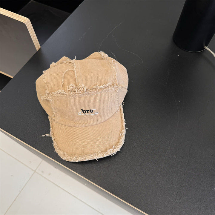 Men's Distressed Denim Snapback Cap Kalsten