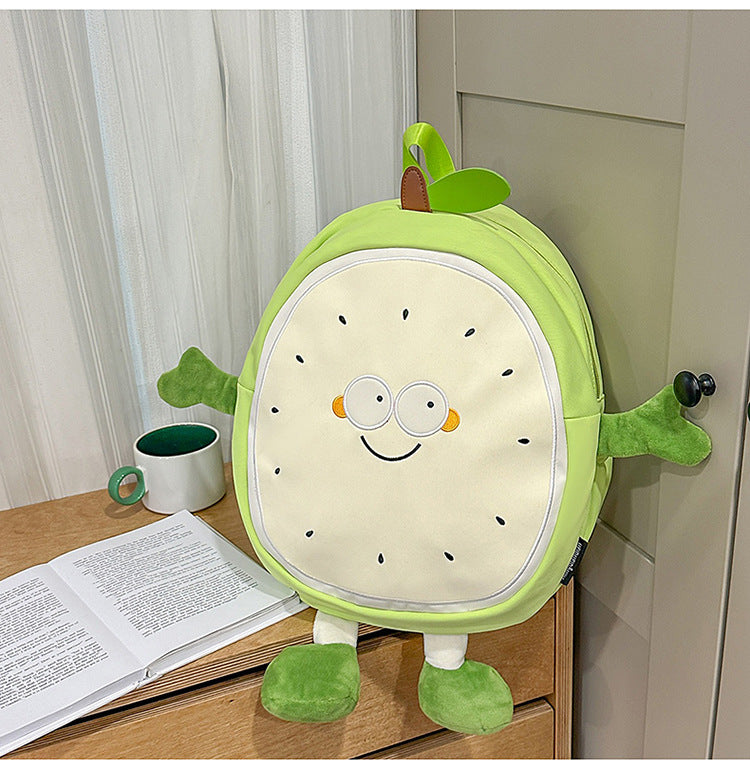 Plush Fruit-Themed School Backpack