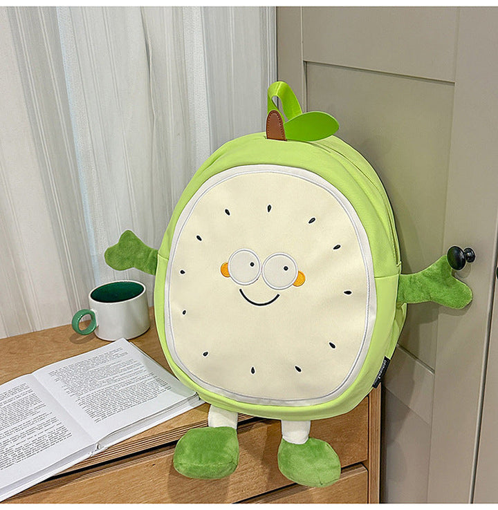 Plush Fruit-Themed School Backpack