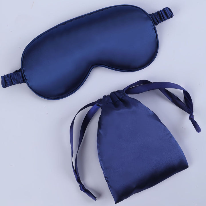 Women's nano silk sleep mask with padded eye area, adjustable elastic band, and storage pouch Kalsten