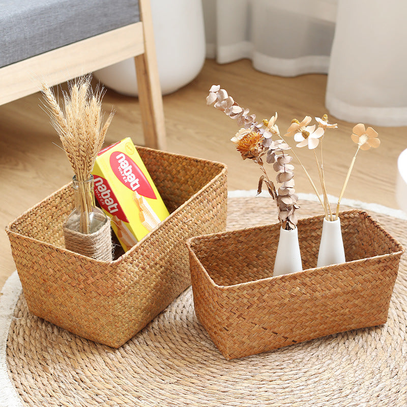 Unisex storage basket made of natural materials Kalsten