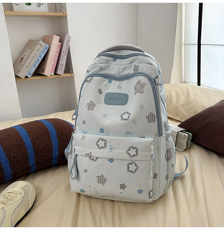 Cute Floral Pattern School Backpack