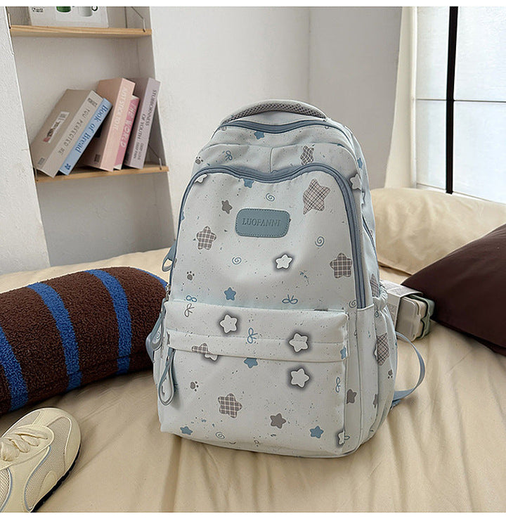 Cute Floral Pattern School Backpack