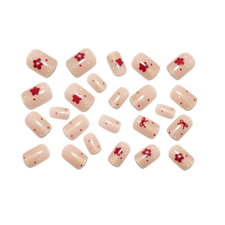 Festive artificial nails with delicate Christmas motifs Kalsten