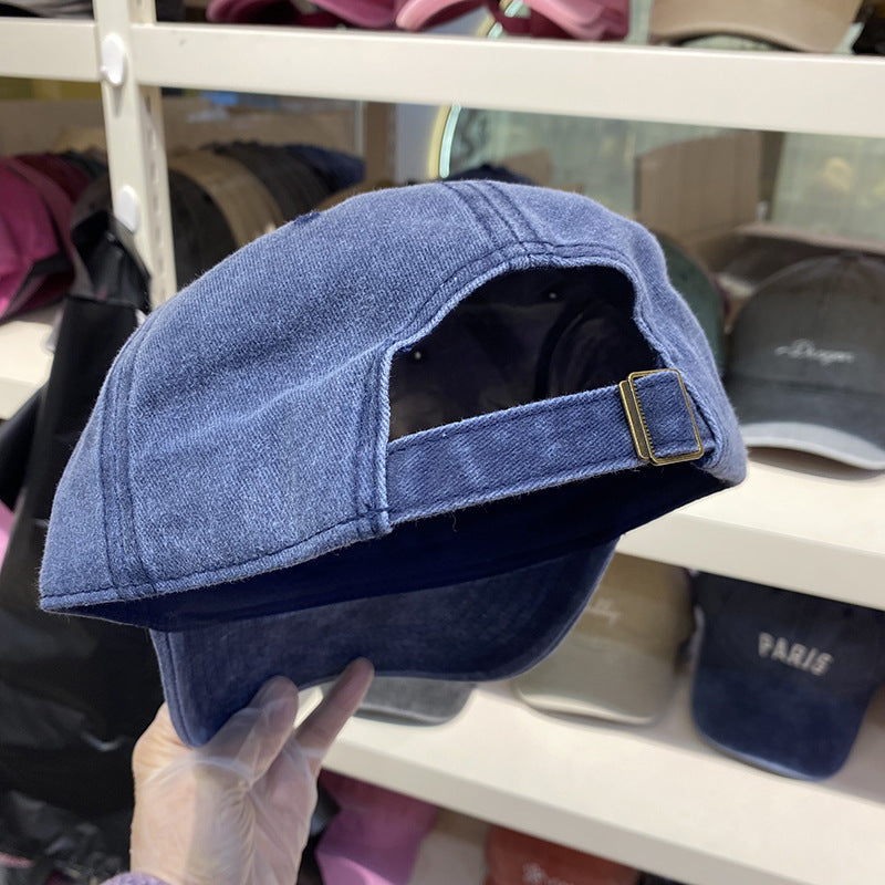 Men's Distressed Adjustable Denim Baseball Cap Kalsten