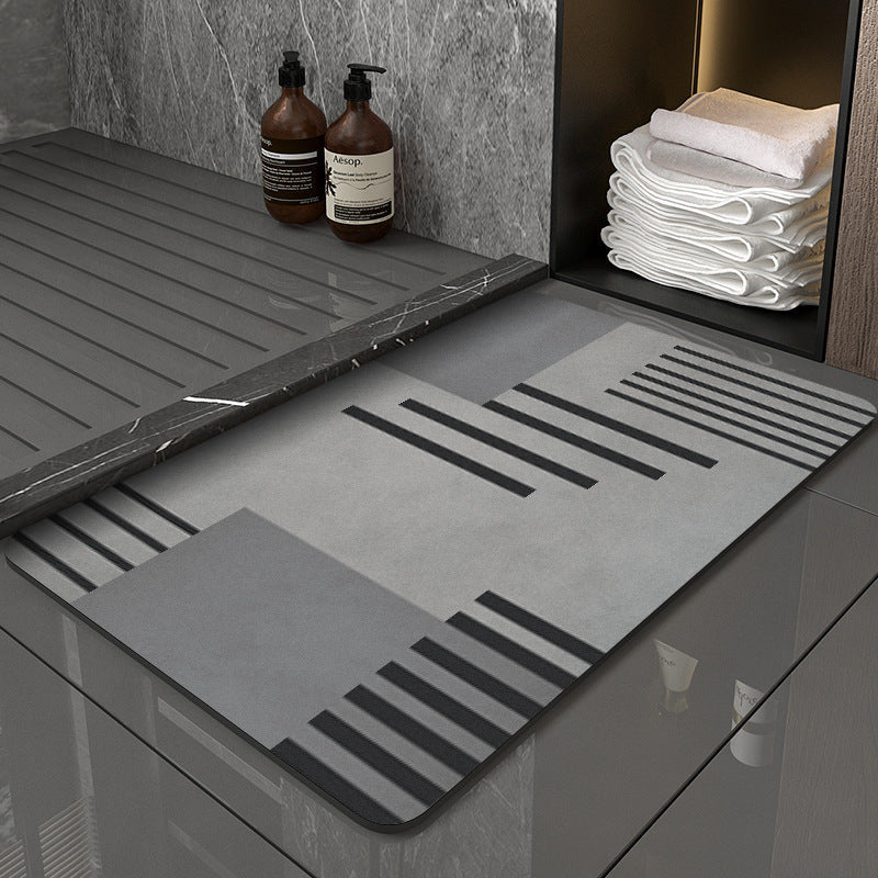 Modern Geometric Bath Mat Kalsten