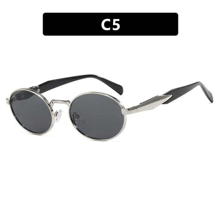Women's designer sunglasses with unique oval frame and luxurious accents Kalsten