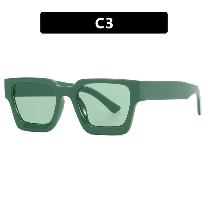 Women's fashionable square reading glasses with transparent frame construction Kalsten