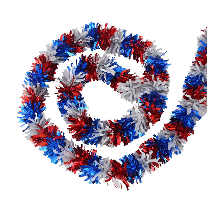 Unisex decorative party garland with dense fringed ribbon and metallic effect Kalsten