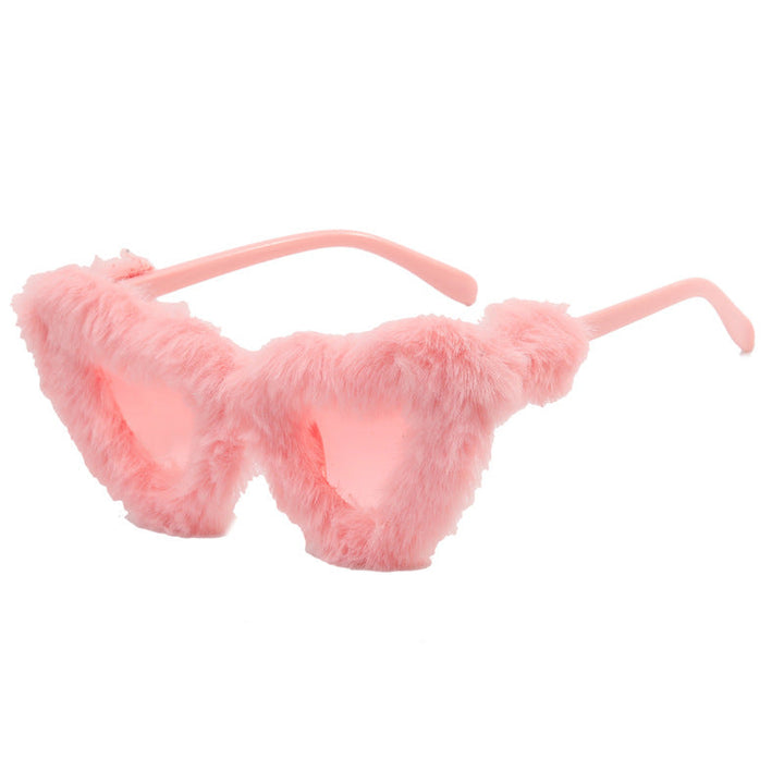Women Paw Sunglasses with Luxurious Fur Trim Kalsten