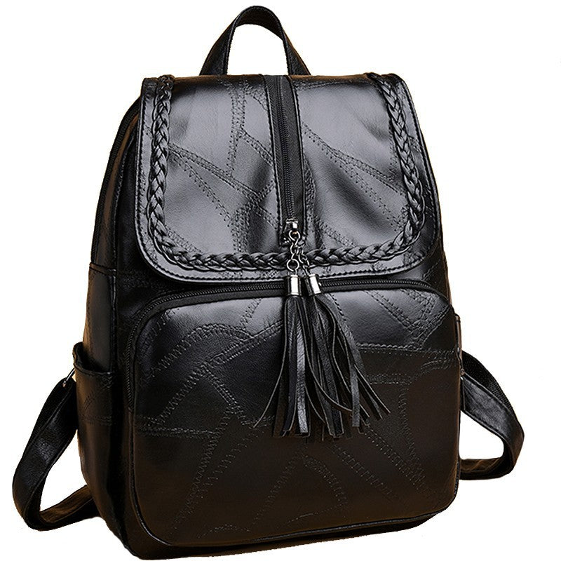 Chic Textured Leather Backpack Kalsten