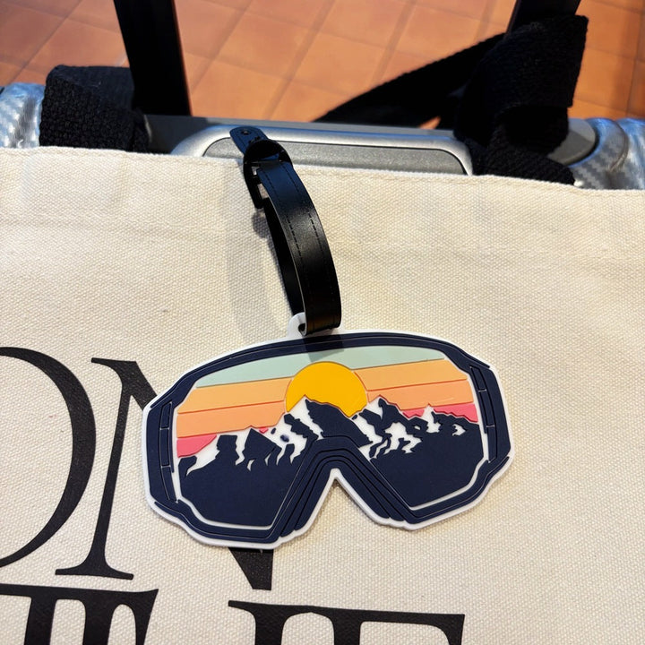 Adventure-Themed Ski Goggles Luggage Tag Kalsten