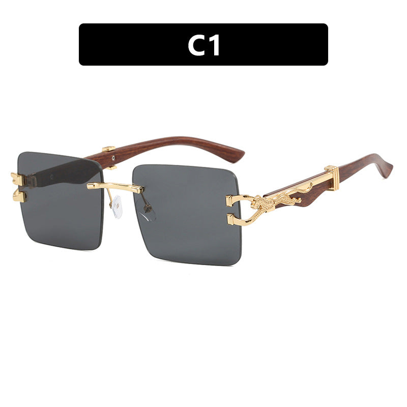 Ladies elegant square sunglasses with high-quality wooden frame Kalsten