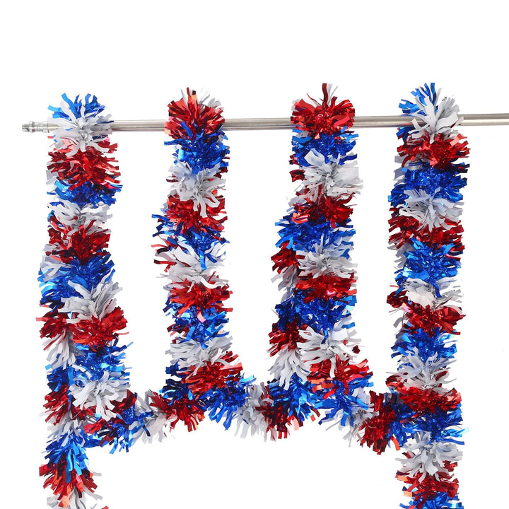 Unisex decorative party garland with dense fringed ribbon and metallic effect Kalsten