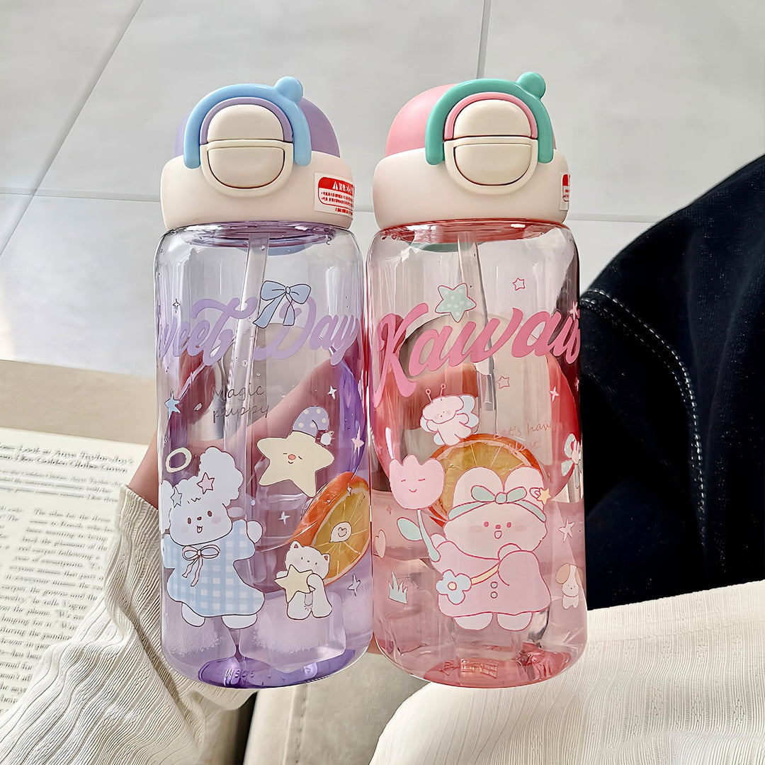 Ladies water bottle with practical spout and playful design Kalsten