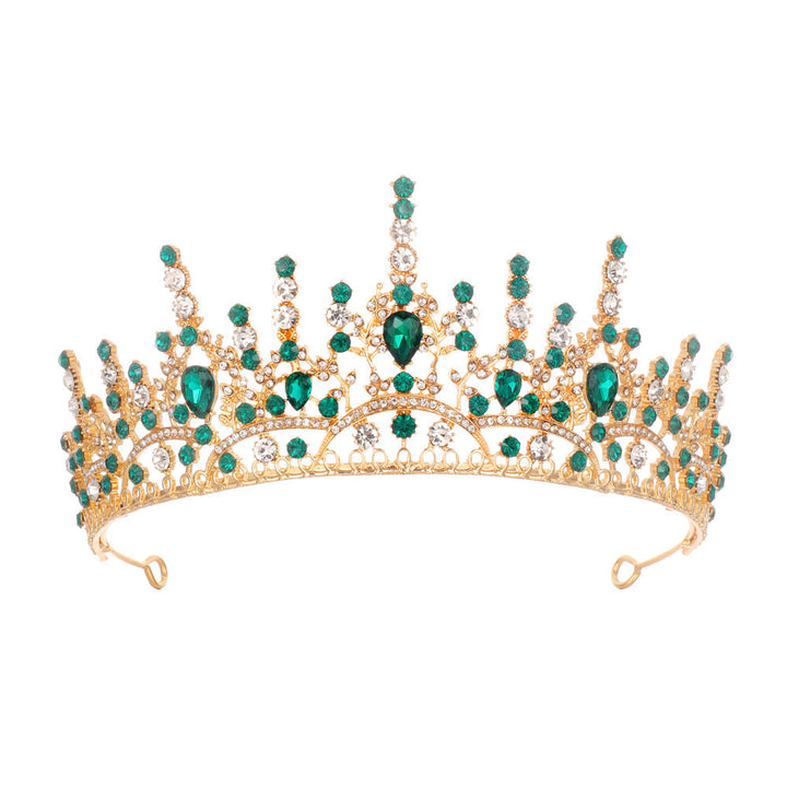 Women Elegant Crystal Tiara with Filigree Design Kalsten