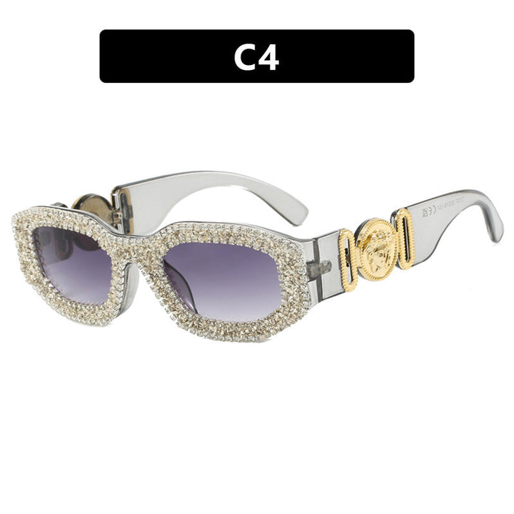 Women's extravagantly designed sunglasses with rhinestone-studded frame Kalsten