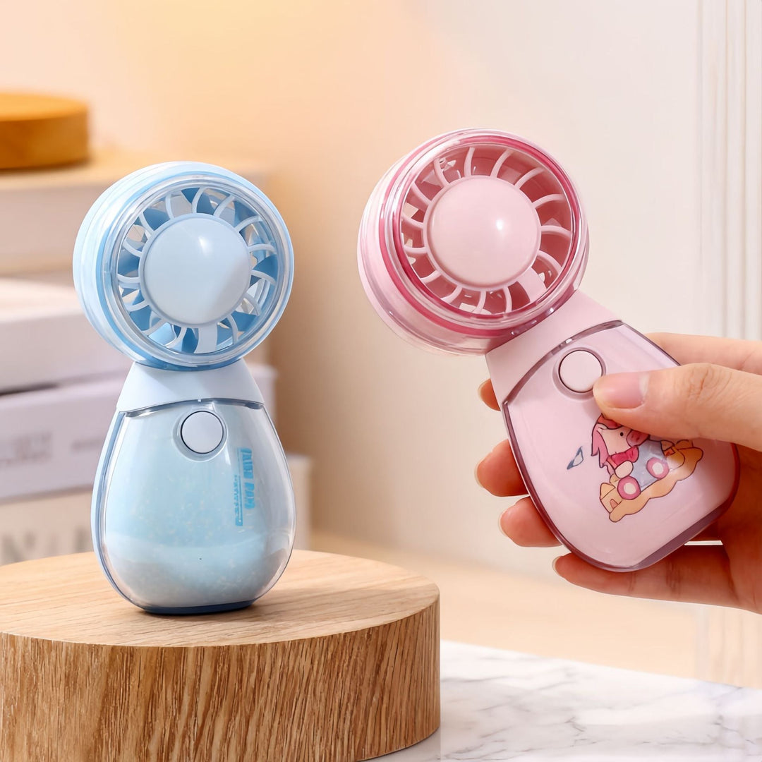 Ladies portable hand fan with misting air function and cute animal design Kalsten