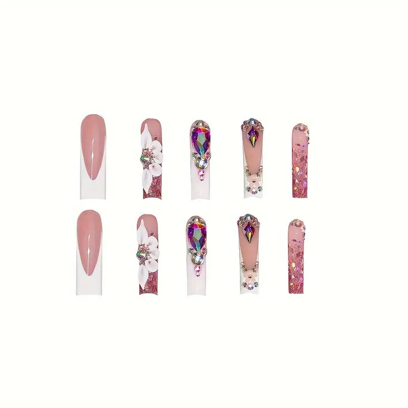 Glamorous Decorative Acrylic Press-On Nails Kalsten