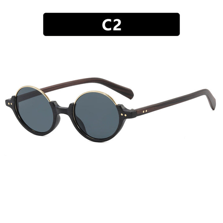 Women's round sunglasses with elegant plastic frame Kalsten
