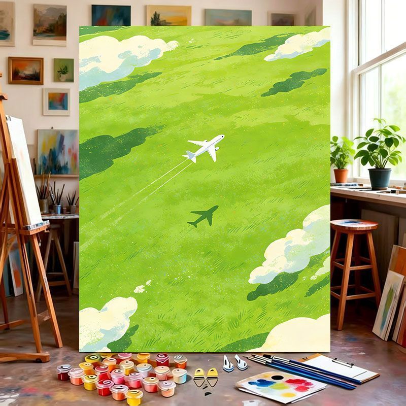 Airplane-Themed Canvas Art Print Kalsten