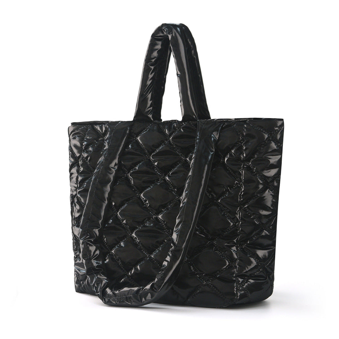 Padded Tote Bag in Modern Check Design Kalsten