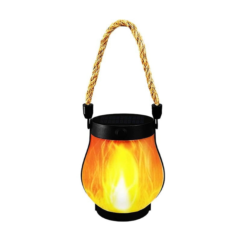 Unisex solar-powered lantern in modern fire design style Kalsten