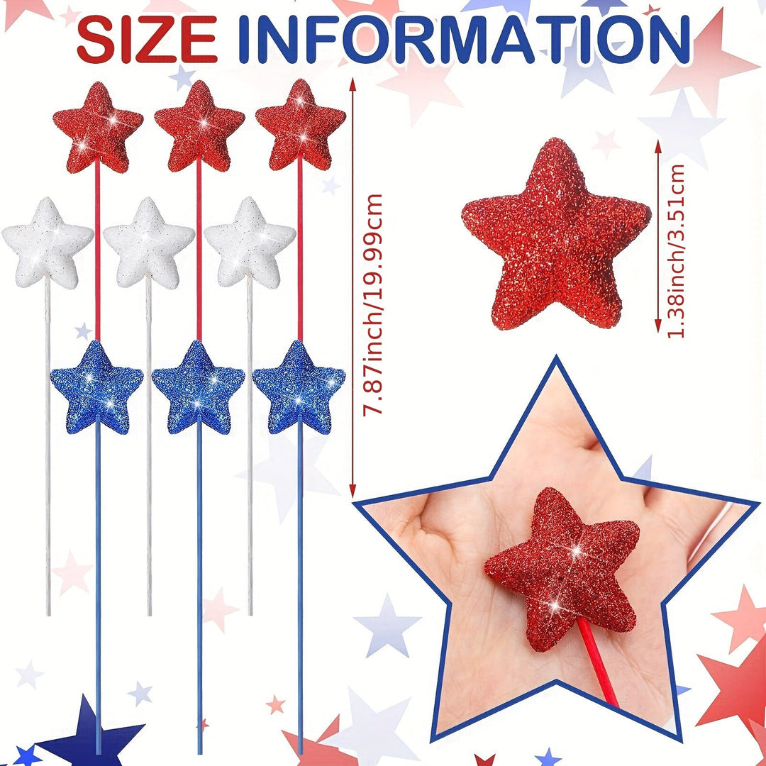 Unisex nan glittering star stick decorative plug with bows and stick made of wood Kalsten