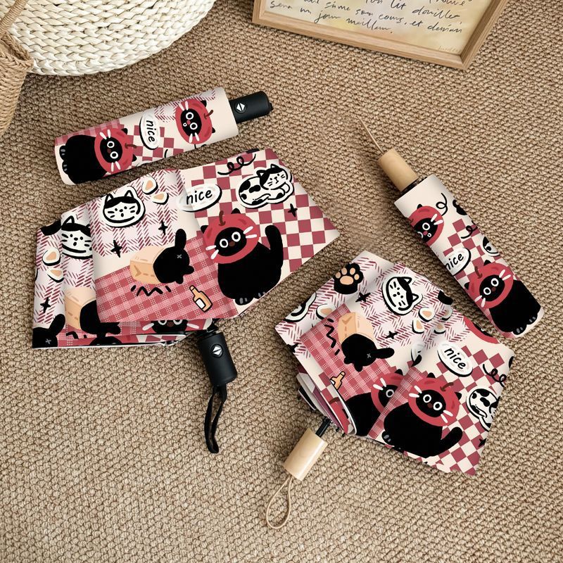 Ladies Foldable Umbrella with Cute Animal Motifs Kalsten