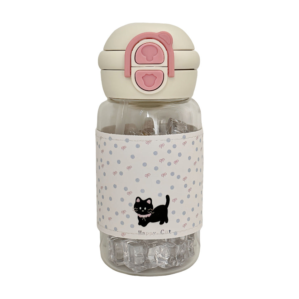 Women's water bottle with creative design and integrated straw Kalsten