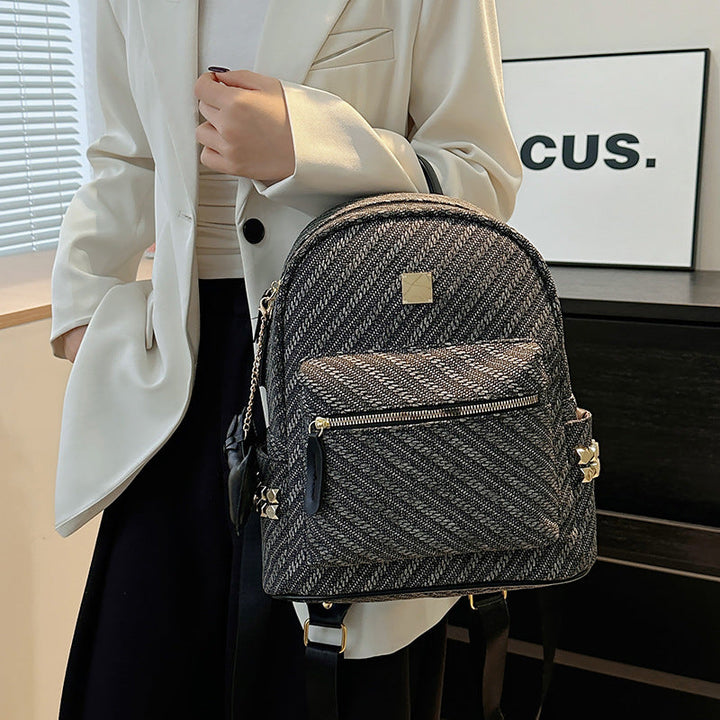 Trendy Textured Modern Backpack