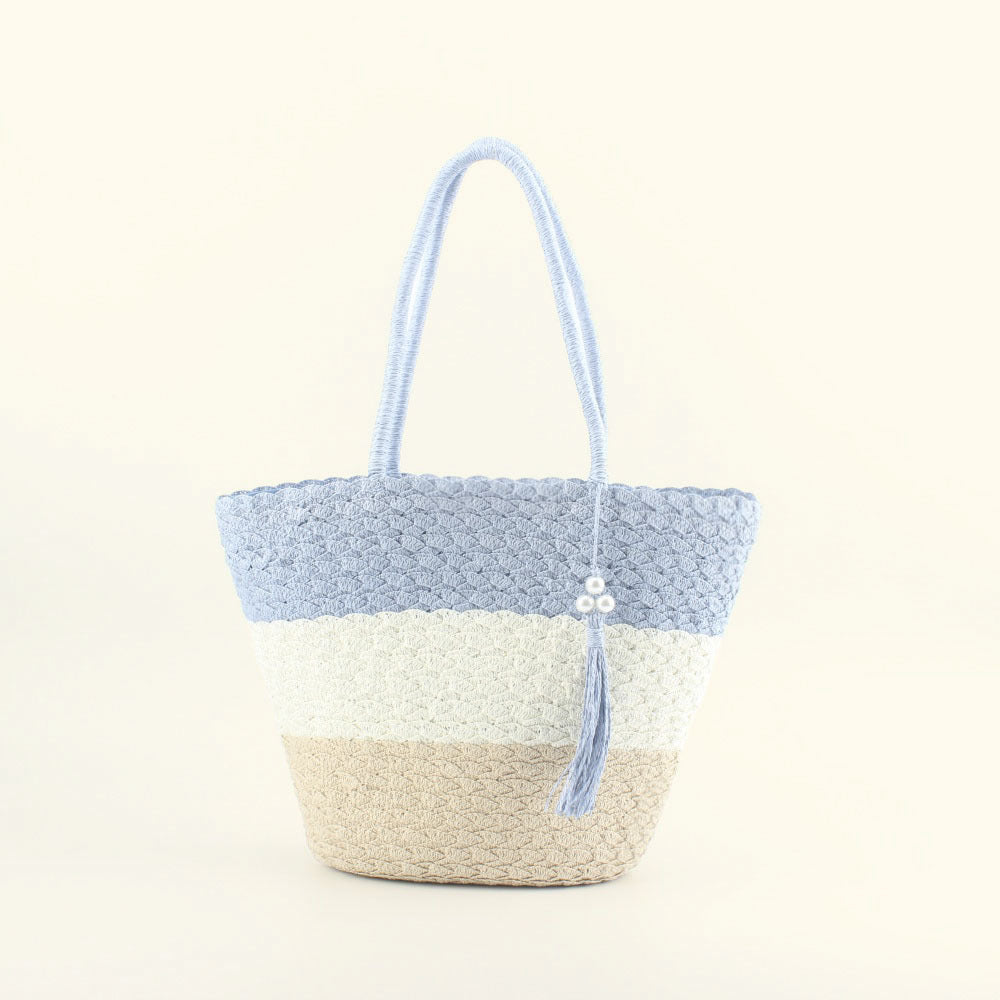 Fashionable crochet shoulder bag with tassel Kalsten