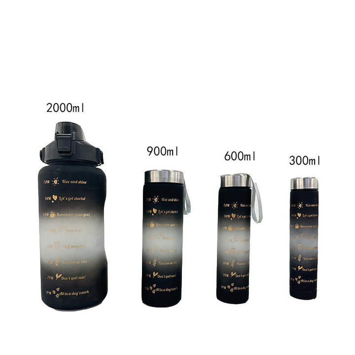 Ladies' Motivation Water Bottle with Time Scale and Ergonomic Design Kalsten