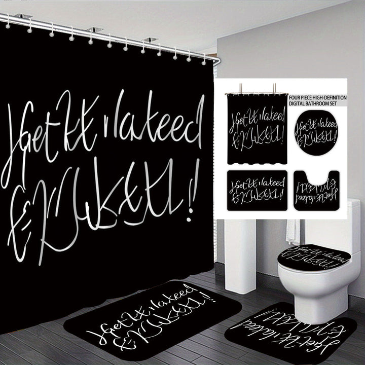 Bathroom Rules Digital Bathroom Décor Set Kalsten