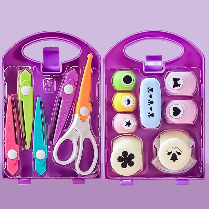 Kalsten | Safe Craft Scissors and Punch Set for Children