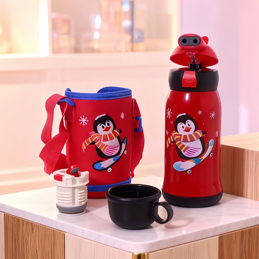 Women's Insulated Drinking Bottle with Colorful Animal Design Kalsten