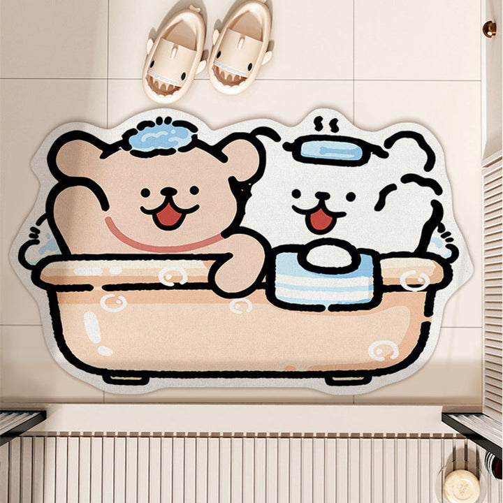 Playful Good Luck-Themed Entryway Mat