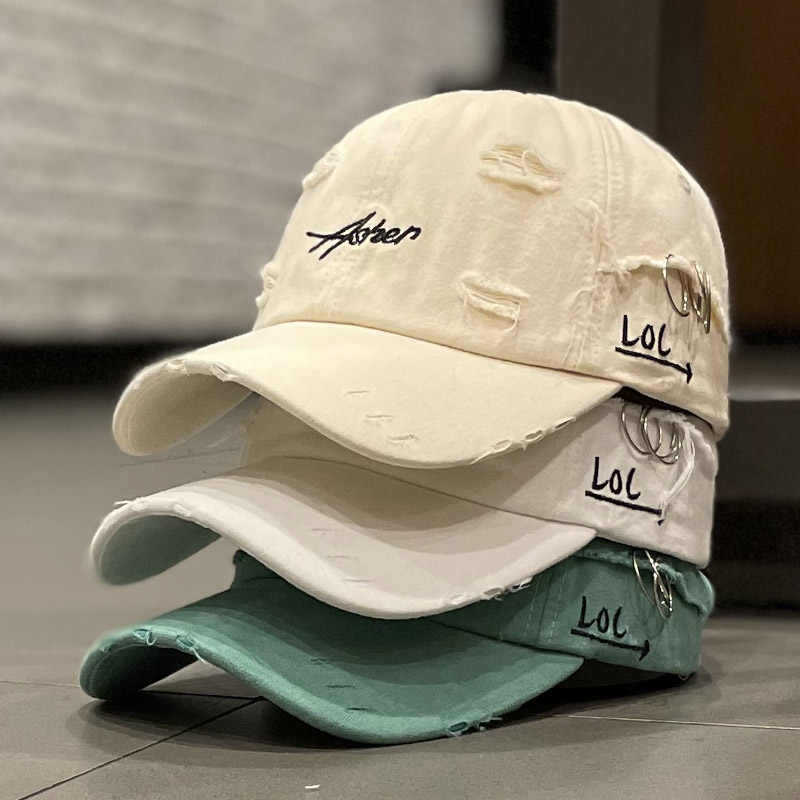 Unisex Distressed Denim Adjustable Cap Kalsten